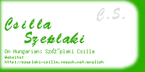 csilla szeplaki business card